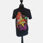 T-Shirt "Godzilla vs. Giant Kraken" aus Bio-Baumwolle, schwarz