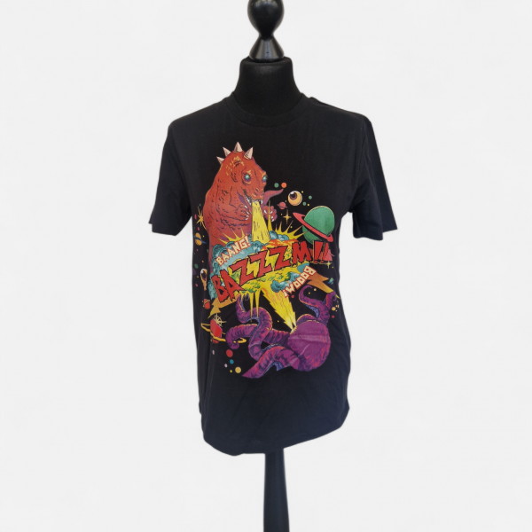 T-Shirt "Godzilla vs. Giant Kraken" aus Bio-Baumwolle, schwarz